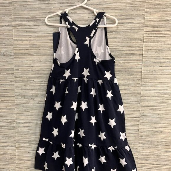 NWT! CROWN & IVY - Star Dress - Girl's Size Small - Navy Blue with White Stars! - Picture 3 of 12